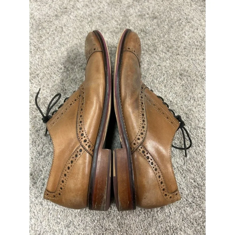 Johnston & Murphy Men’s‎ Size 10.5 Conrad Cap Toe Shoes Brown Calfskin Leather